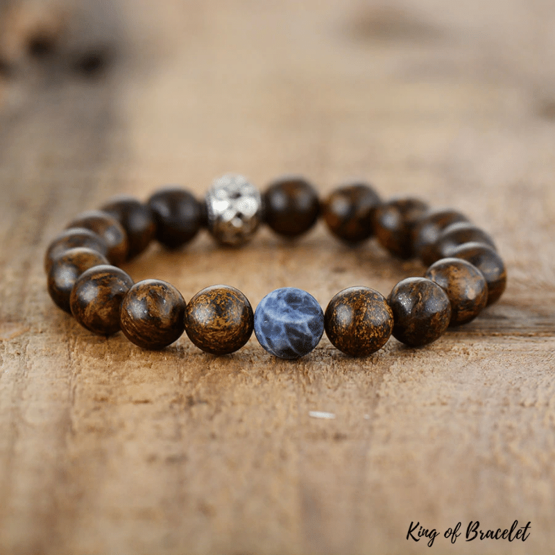 Bracelet en Bronzite et Sodalite - King of Bracelet