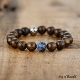Bracelet en Bronzite et Sodalite - King of Bracelet
