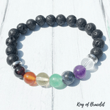 Bracelet 7 Chakras en Pierre de Lave - King of Bracelet