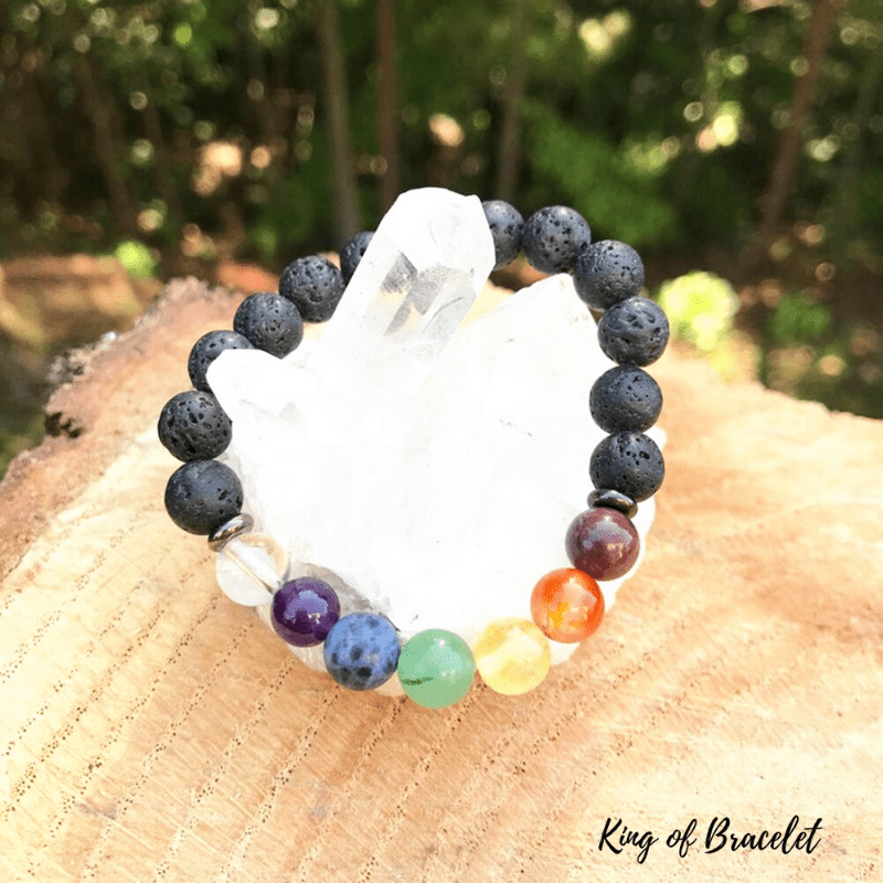 Bracelet 7 Chakras en Pierre de Lave - King of Bracelet