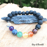 Bracelet 7 Chakras en Pierre de Lave - King of Bracelet