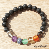 Bracelet 7 Chakras en Pierre de Lave - King of Bracelet