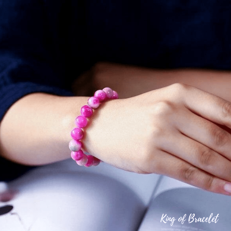 Bracelet en Calcédoine Rose - King of Bracelet