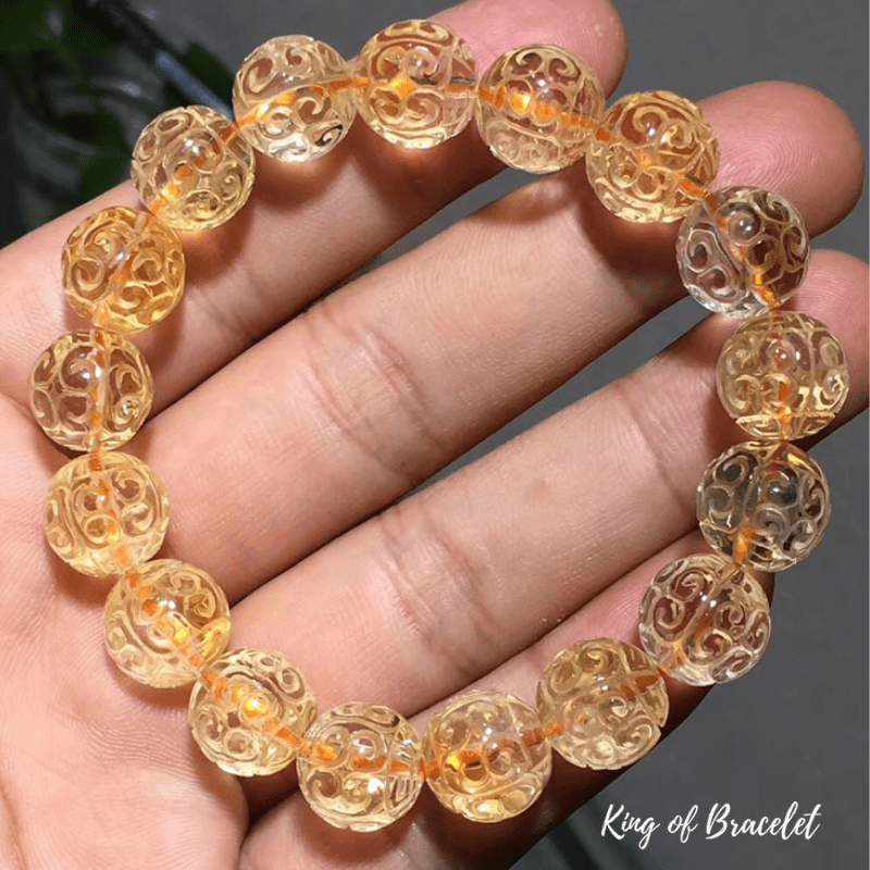Bracelet Mala Tibétain en Citrine - King of Bracelet