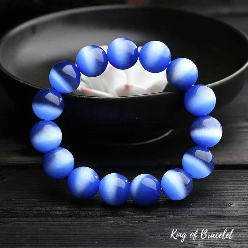 1 Pièce Bracelet À Perles D'oeil De Chat Lune Étoile Style Ins Bleu Et  Blanc, Cadeau D'anniversaire, Mode en ligne