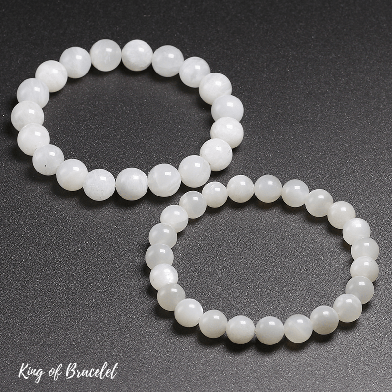 Bracelet en Pierre de Lune Blanche - King of Bracelet