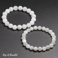 Bracelet en Pierre de Lune Blanche - King of Bracelet