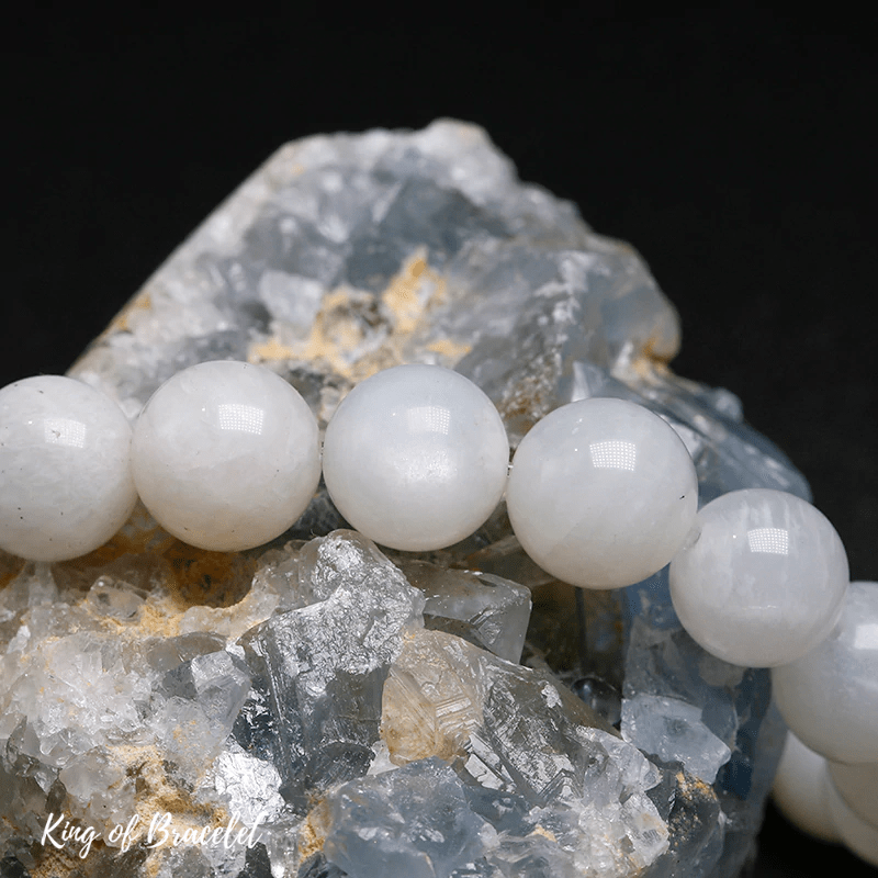 Bracelet en Pierre de Lune Blanche - King of Bracelet