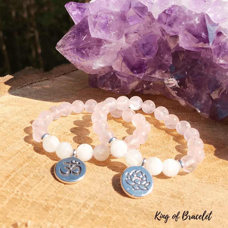 Bracelet en Quartz Rose et Pierre de Lune - King of Bracelet