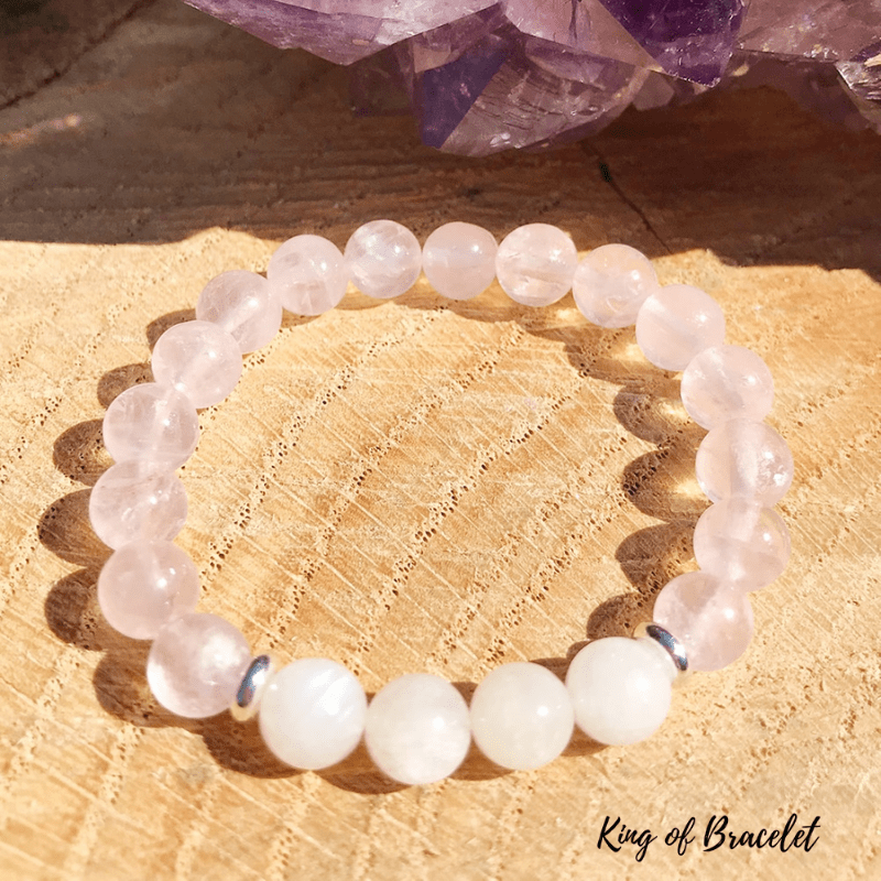 Bracelet en Quartz Rose et Pierre de Lune - King of Bracelet