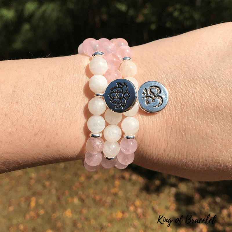 Bracelet en Quartz Rose et Pierre de Lune - King of Bracelet