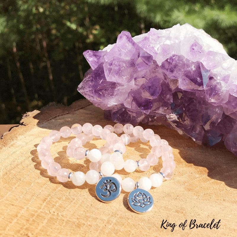 Bracelet en Quartz Rose et Pierre de Lune - King of Bracelet
