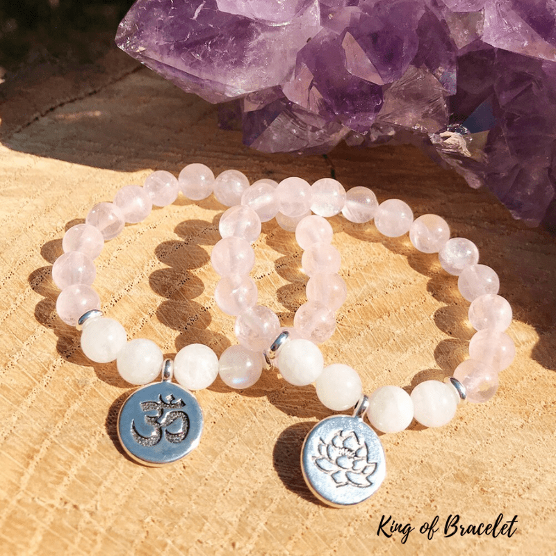 Bracelet en Quartz Rose et Pierre de Lune - King of Bracelet