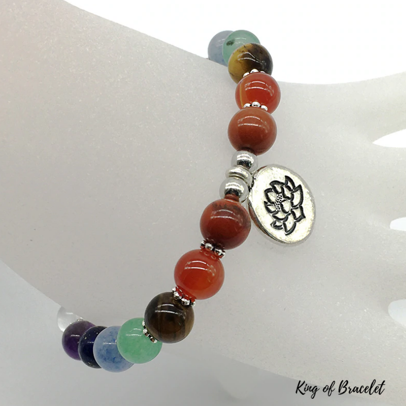 Bracelet 7 Chakras Cristal de Roche - King of Bracelet