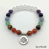 Bracelet 7 Chakras en Cristal de Roche - King of Bracelet