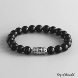 Bracelet Tibétain en Onyx Noir Mat - King of Bracelet