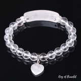 Bracelet Coeur en Cristal de Roche - King of Bracelet