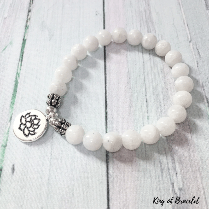 Bracelet Lotus en Pierre de Lune - King of Bracelet