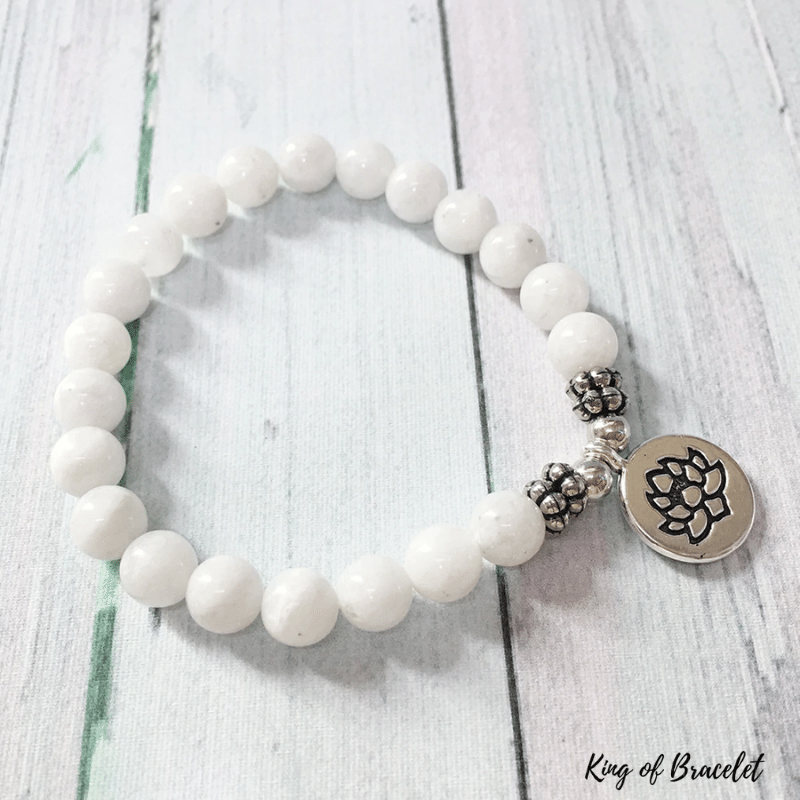 Bracelet Mala en Pierre de Lune Blanche - King of Bracelet