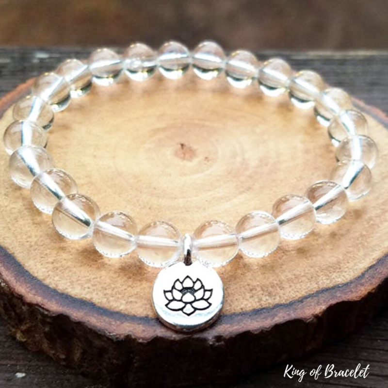 Bracelet Lotus en Cristal de Roche - King of Bracelet