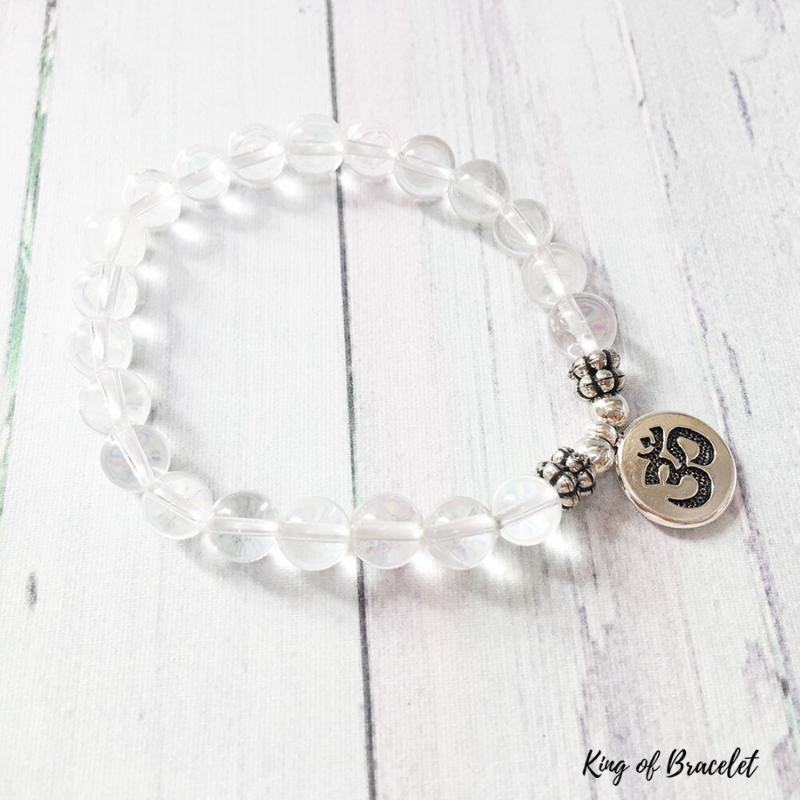 Bracelet AUM en Cristal de Roche - King of Bracelet