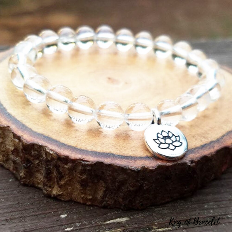 Bracelet Perles en Cristal de Roche - King of Bracelet