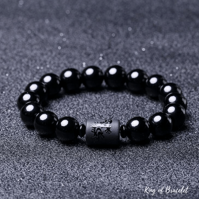 Bracelet Porte-Bonheur en Obsidienne Noire - King of Bracelet