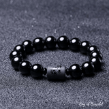Bracelet Porte-Bonheur en Obsidienne Noire - King of Bracelet