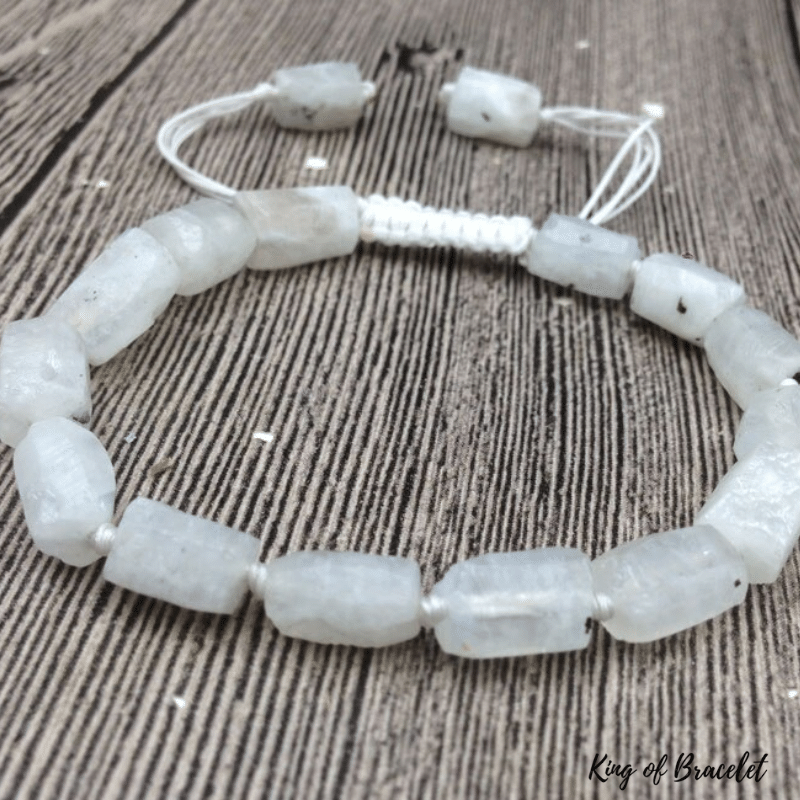 Bracelet Ajustable en Pierre de Lune Brute - King of Bracelet