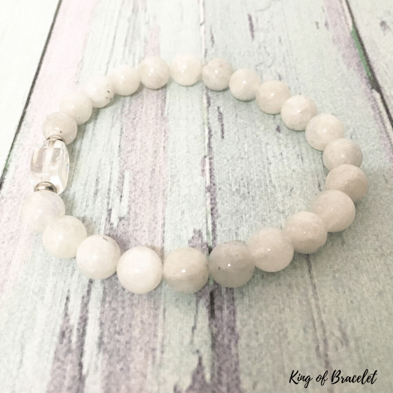 Bracelet en Pierre de Lune et Cristal de Quartz - King of Bracelet