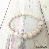 Bracelet en Pierre de Lune et Cristal de Roche