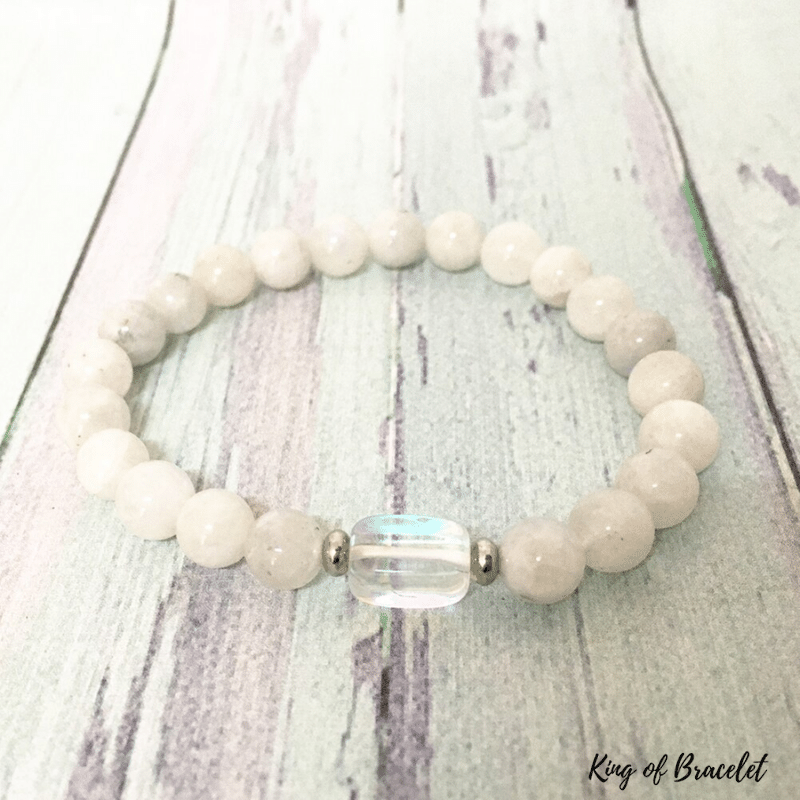 Bracelet en Pierre de Lune et Cristal de Roche - King of Bracelet