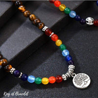 Bracelet 7 Chakras de Guérison en Oeil de Tigre - King of Bracelet