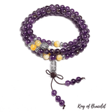 Bracelet Tibétain en Améthyste - King of Bracelet