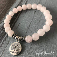 Bracelet Arbre de Vie en Quartz Rose - King of Bracelet