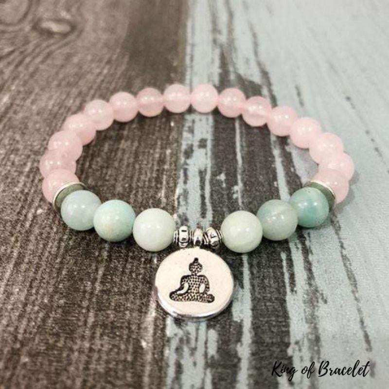 Bracelet en Amazonite et Quartz Rose - King of Bracelet