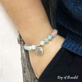 Bracelet en Amazonite et Quartz Rose - King of Bracelet