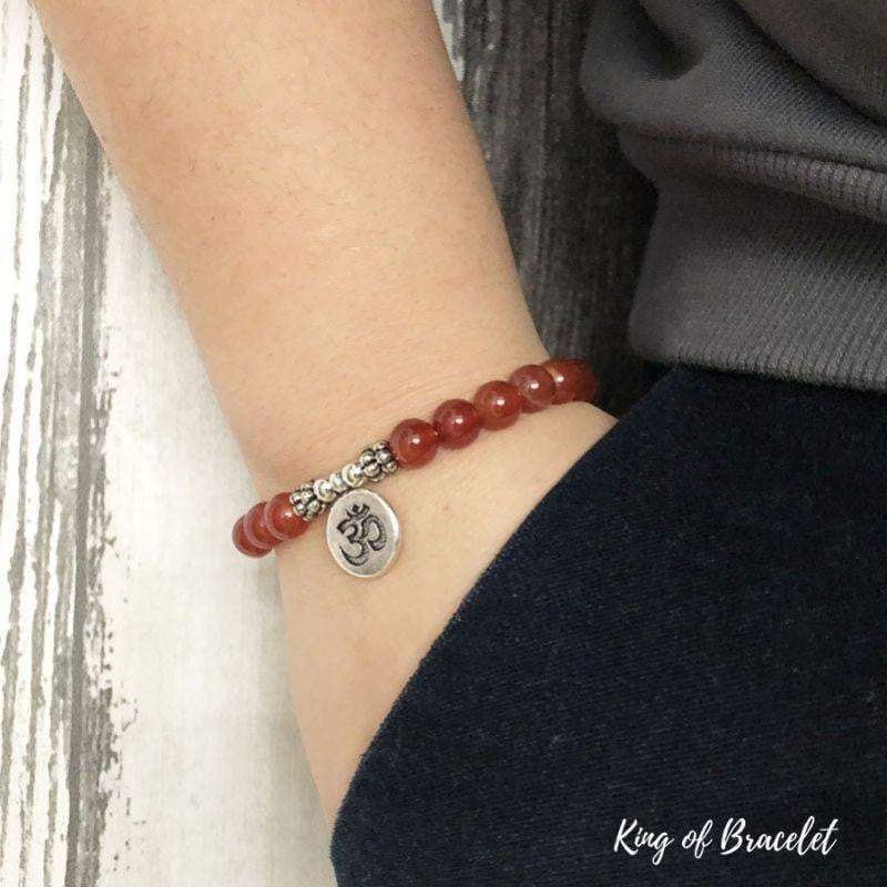 Bracelet OM en Cornaline - King of Bracelet