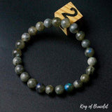 Bracelet en Labradorite Bleue et Grise - King of Bracelet