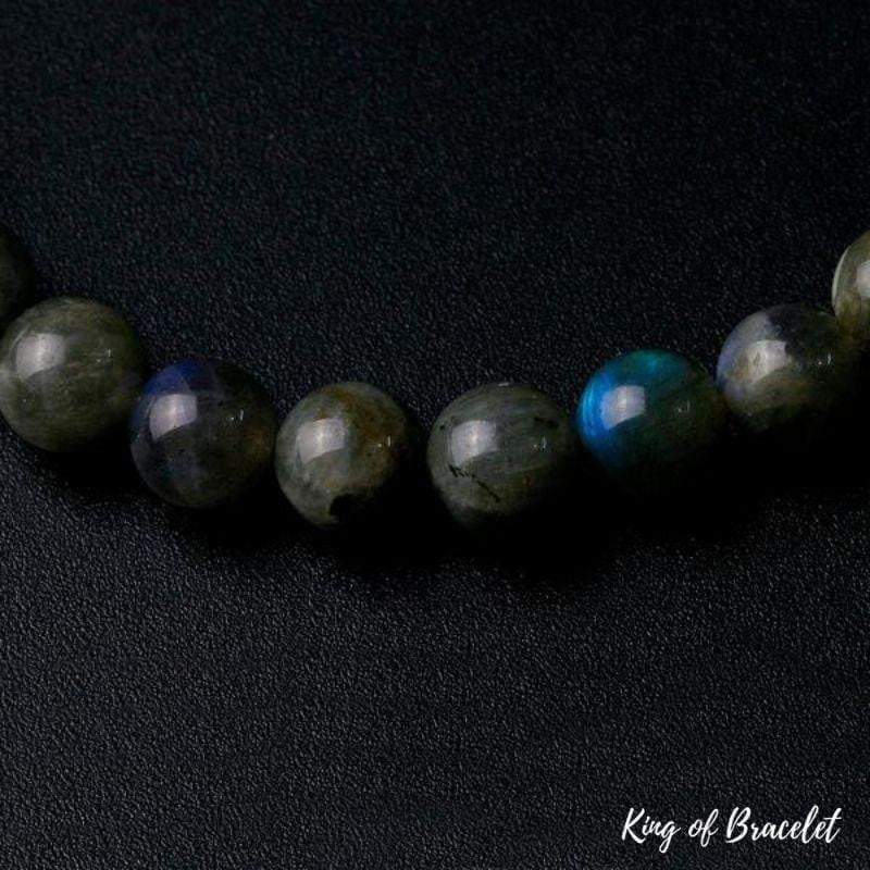 Bracelet en Labradorite Bleue et Grise - King of Bracelet