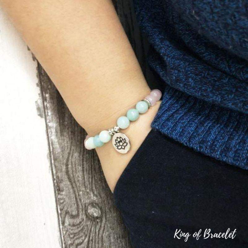 Bracelet en Amazonite et Quartz Rose - King of Bracelet