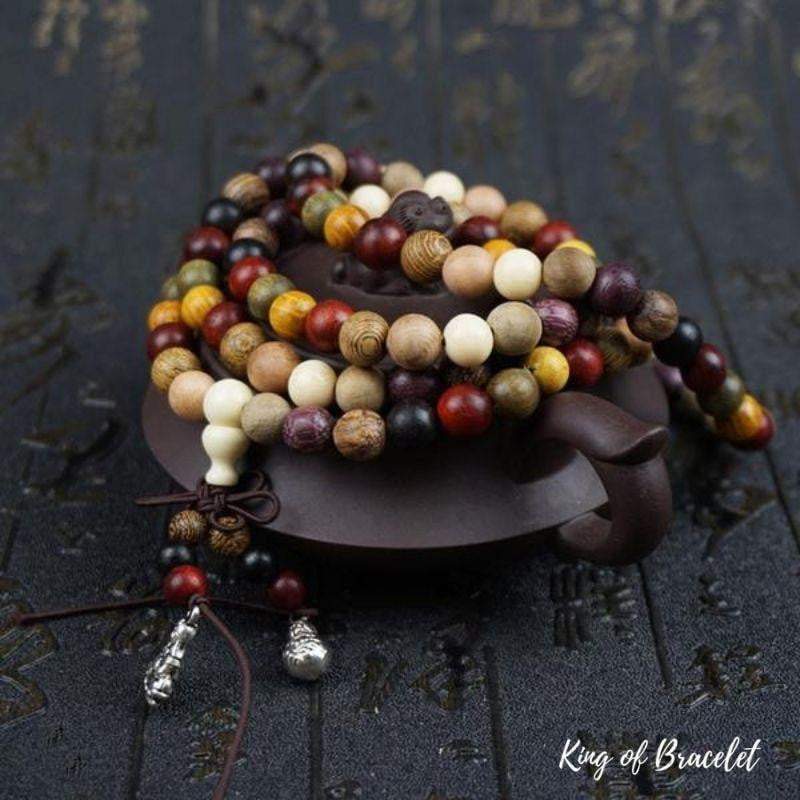Bracelet Mala Bouddhiste Tibétain en Bois de Santal - King of Bracelet