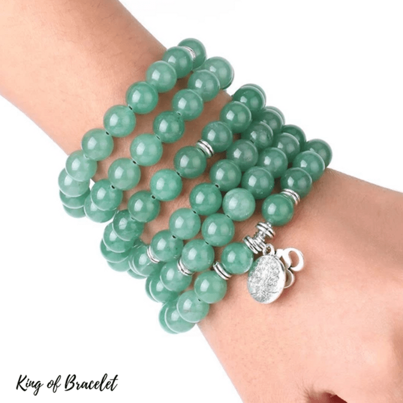 Bracelet Mala Tibétain en Aventurine Verte - King of Bracelet