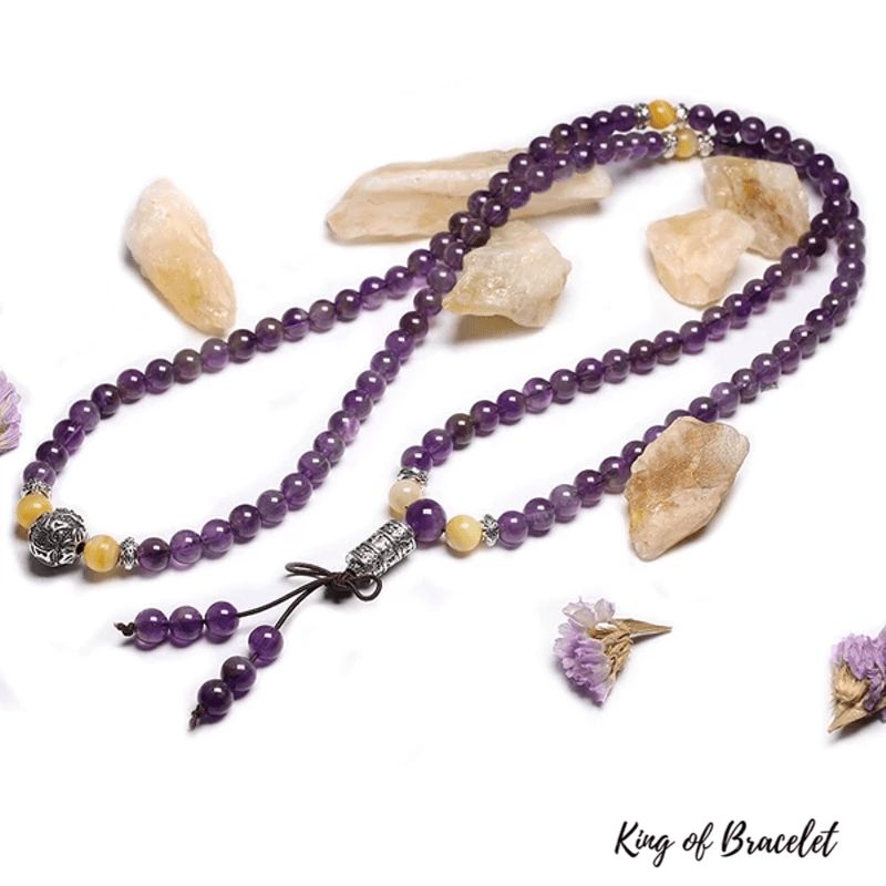 Bracelet Tibétain en Améthyste - King of Bracelet