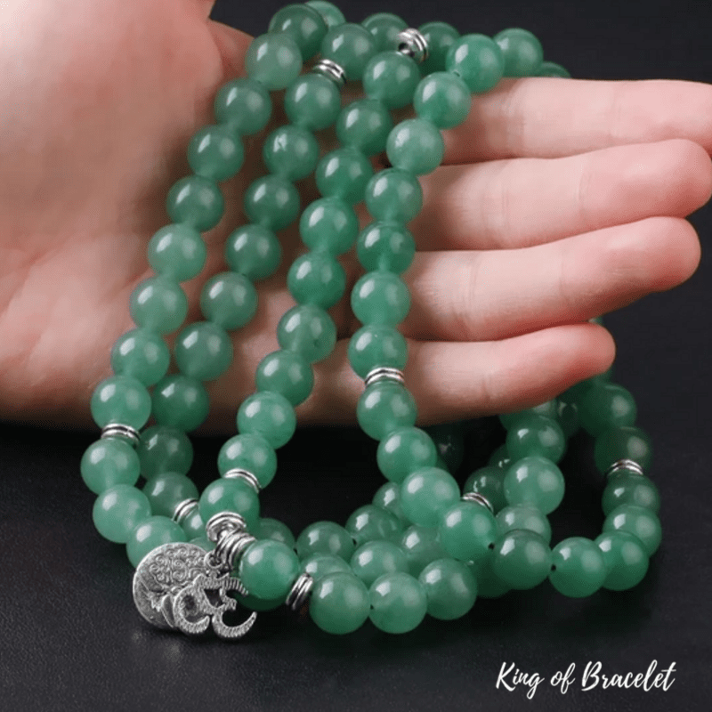 Bracelet Mala Tibétain en Aventurine Verte - King of Bracelet