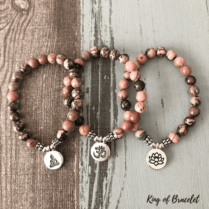 Bracelet Mala Tibétain en Rhodonite - King of Bracelet