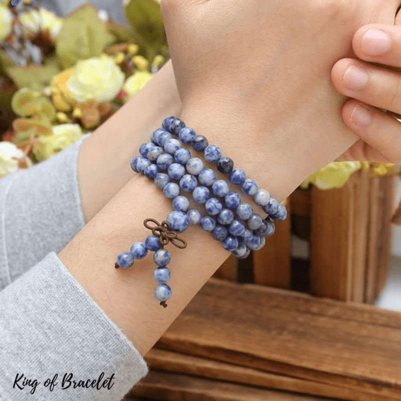 Bracelet Mala Tibétain en Sodalite - King of Bracelet
