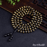 Bracelet Mala Tibétain en Obsidienne - King of Bracelet