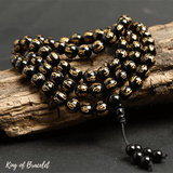 Bracelet Mala Tibétain en Obsidienne - King of Bracelet