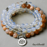 Bracelet Mala Tibétain en Pierre de Soleil et Opalite - King of Bracelet